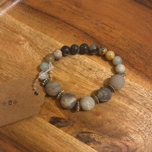 Brown and Gray Bohemian Beaded Bracelet